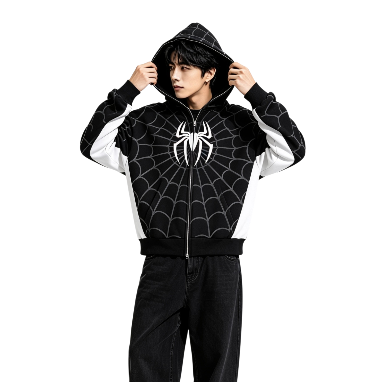 Spider Hoodie Black