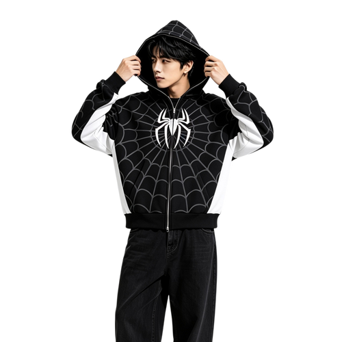Spider Hoodie Black