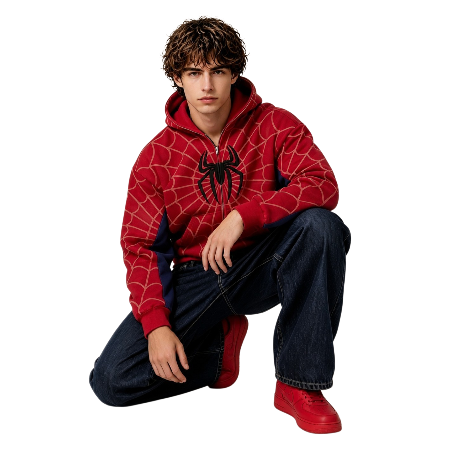 Spider Hoodie Red