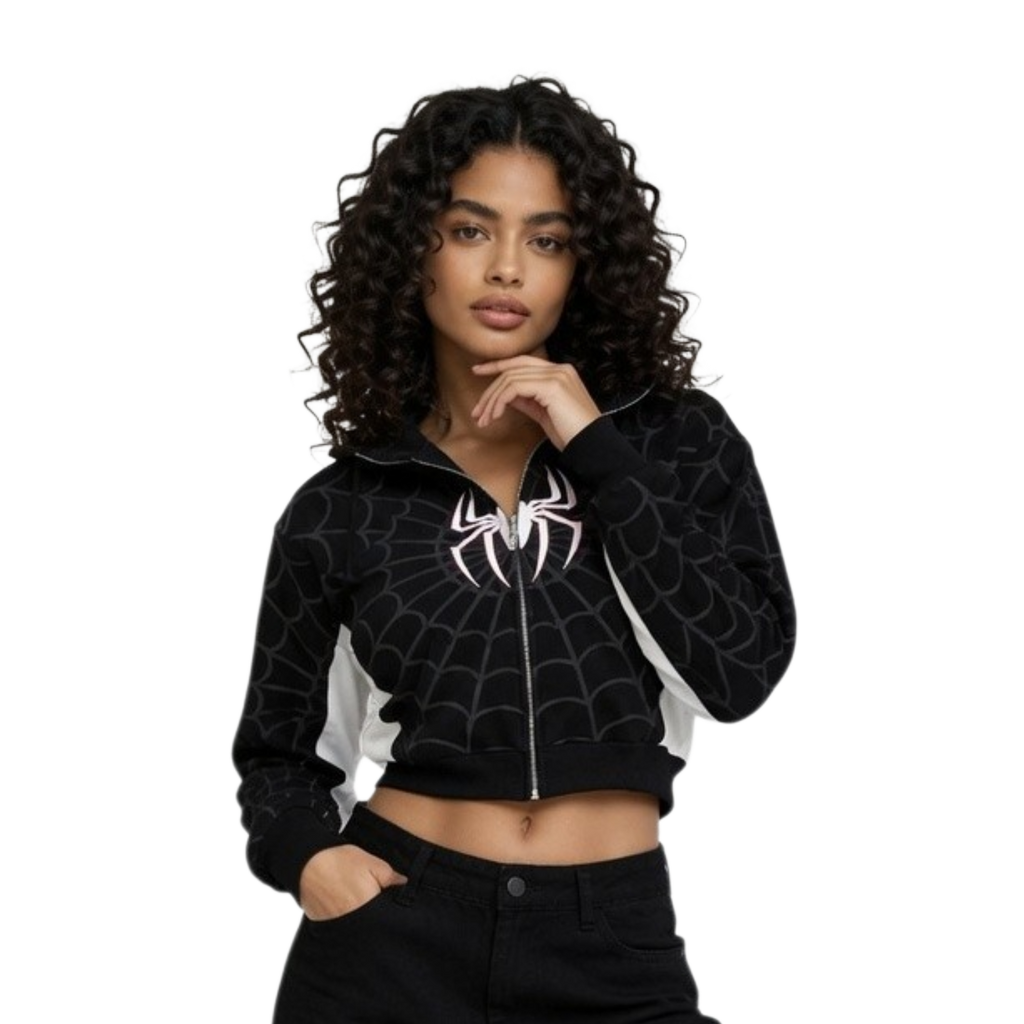 Spider Hoodie Black