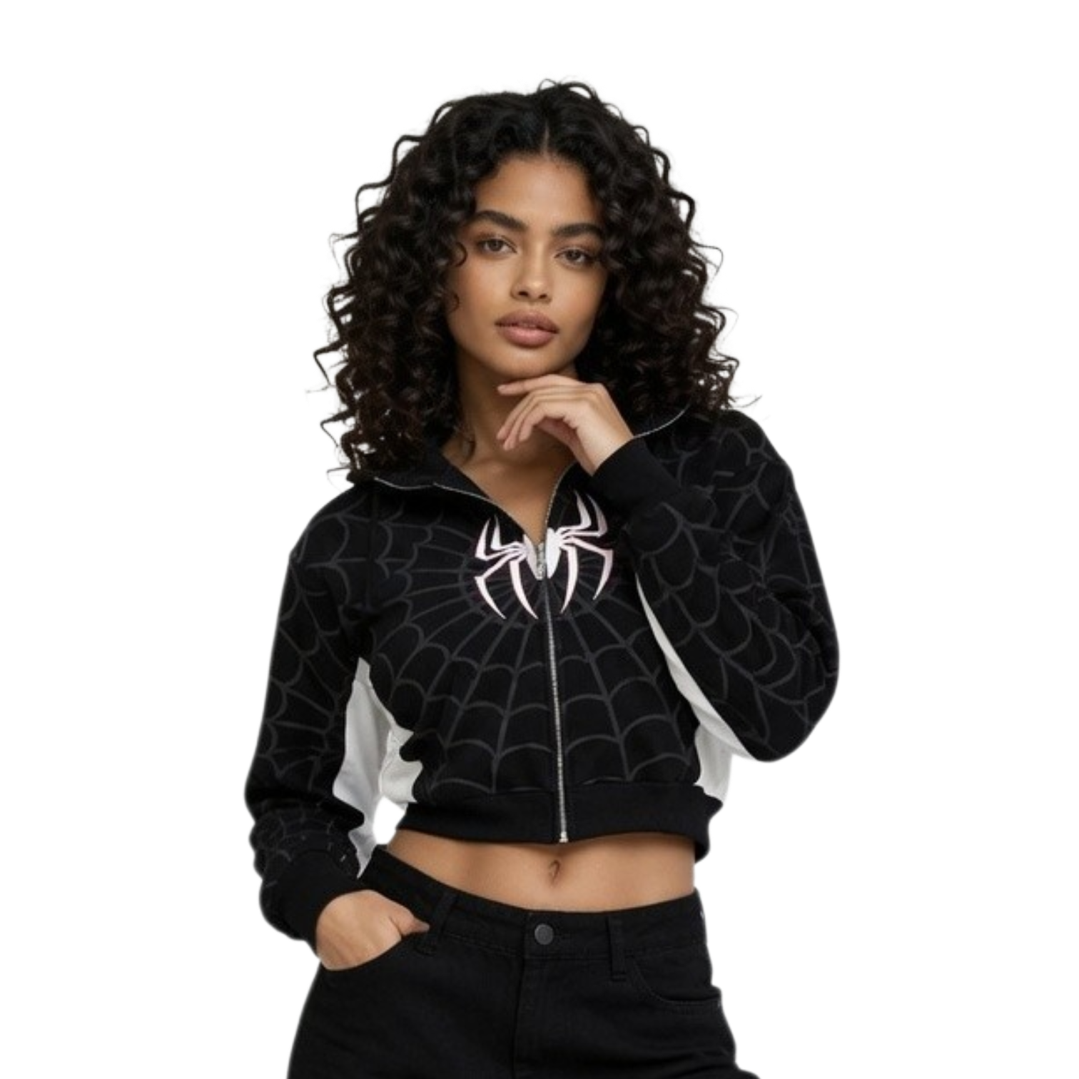 Spider Hoodie Black