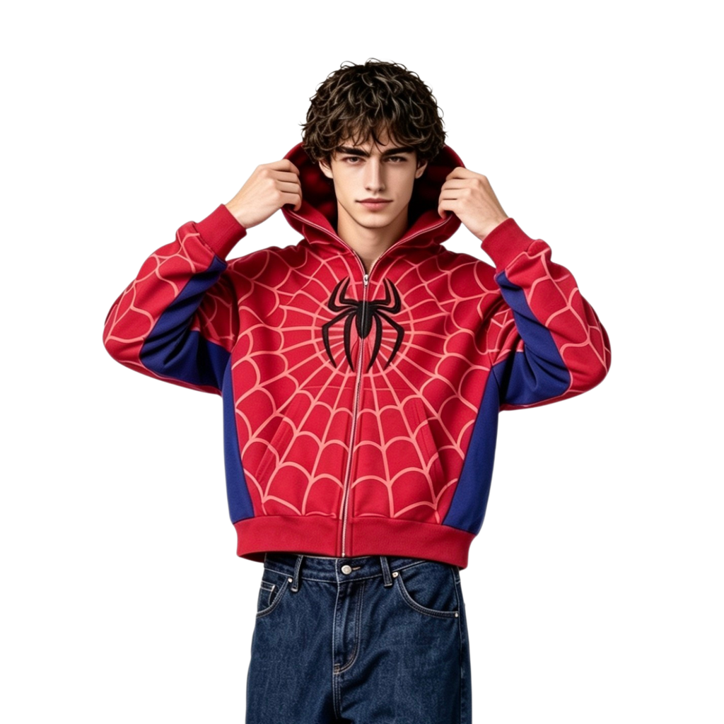 Spider Hoodie Red