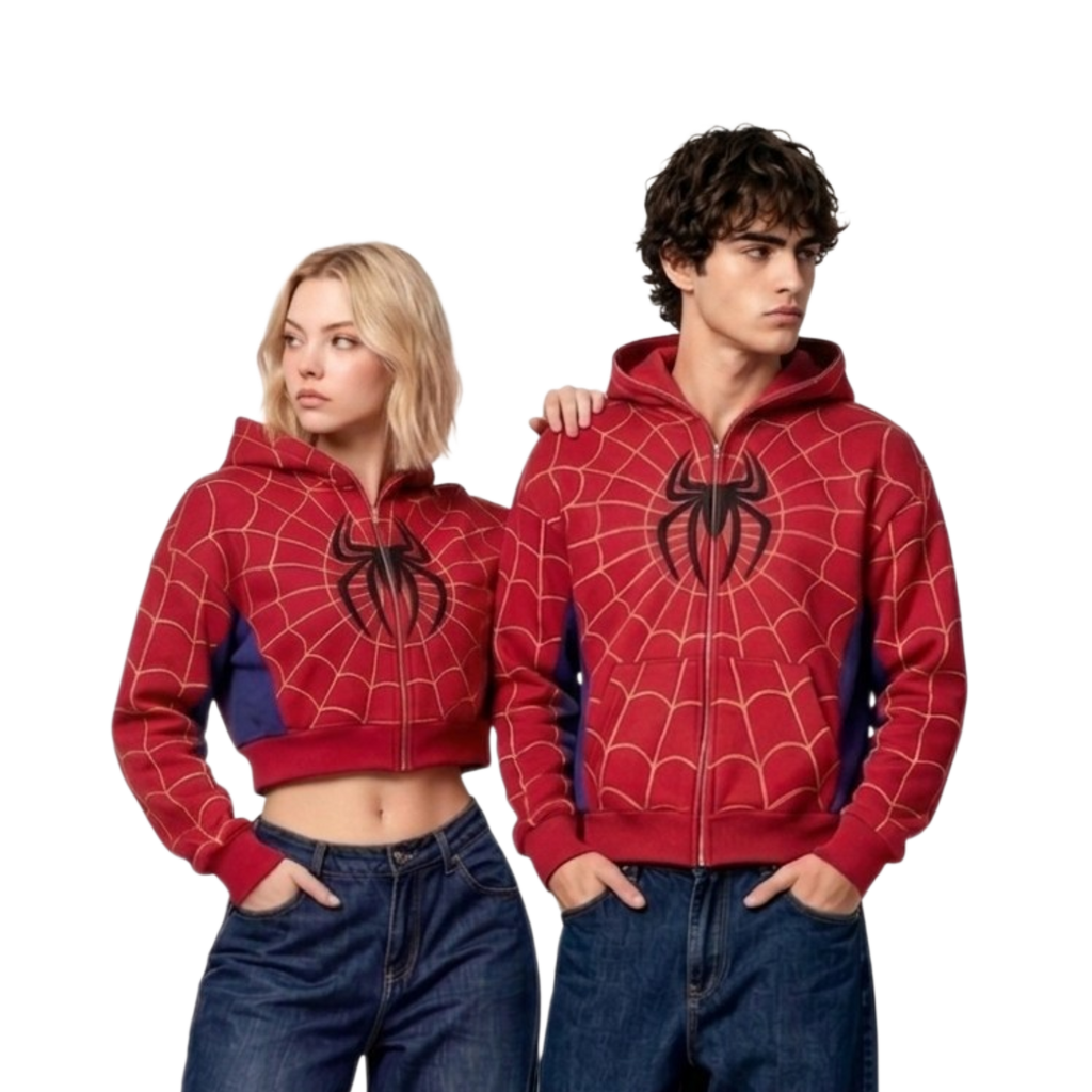 Spider Hoodie Red